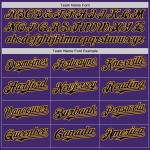 Custom Purple Black-Gold Line Authentic Baseball Jersey Custom Purple Black-Gold Line Authentic Baseball Jersey