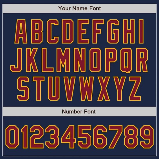 Custom Navy Crimson-Gold Bomber Full-Snap Varsity Letterman Jacket