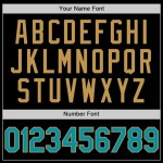 Custom Black Teal-Old Gold Authentic Throwback Basketball Jersey