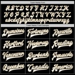 Custom Black White Red-Old Gold Bomber Full-Snap Varsity Letterman Split Fashion Jacket Custom Black White Red-Old Gold Bomber Full-Snap Varsity Letterman Split Fashion Jacket