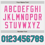 Custom White Aqua Black-Pink Bomber Full-Snap Varsity Letterman Jacket