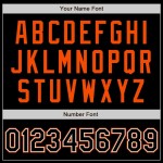 Custom Black White Pinstripe Orange Bomber Full-Snap Varsity Letterman Jacket