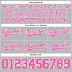 Custom Gray Pink-White Authentic Throwback Basketball Shorts