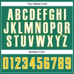 Custom Kelly Green White Pinstripe Gold-White Authentic Baseball Jersey Custom Kelly Green White Pinstripe Gold-White Authentic Baseball Jersey