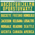 Custom Kelly Green White Pinstripe Gold-White Authentic Baseball Jersey Custom Kelly Green White Pinstripe Gold-White Authentic Baseball Jersey