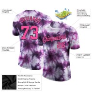 Custom Tie Dye Pink-Black 3D Performance T-Shirt Custom Tie Dye Pink-Black 3D Performance T-Shirt