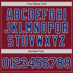 Custom Crimson Royal-White Bomber Full-Snap Varsity Letterman Two Tone Jacket