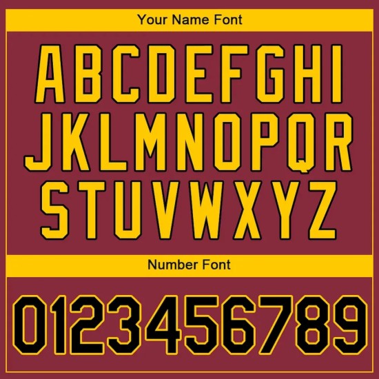 Custom Crimson Black-Gold Authentic Baseball Jersey Custom Crimson Black-Gold Authentic Baseball Jersey