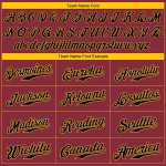 Custom Crimson Black-Gold Authentic Baseball Jersey Custom Crimson Black-Gold Authentic Baseball Jersey