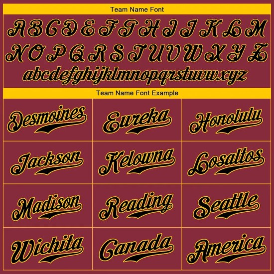 Custom Crimson Black-Gold Authentic Baseball Jersey Custom Crimson Black-Gold Authentic Baseball Jersey