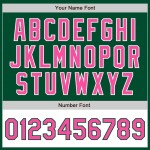 Custom Kelly Green Pink-White Bomber Varsity Letterman Two Tone Zipper Jacket