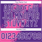 Custom Purple Pink-White 3D Pattern Design Abstract Brush Stroke Authentic Baseball Jersey
