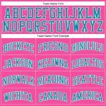 Custom Pink Teal-White Authentic Throwback Basketball Jersey