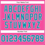 Custom Pink Teal-White Authentic Throwback Basketball Jersey