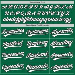 Custom Kelly Green White-Black Authentic Baseball Jersey